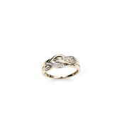 Yellow Gold &amp; Diamond Plaited Ring image
