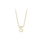 Yellow Gold Initial Necklace - S