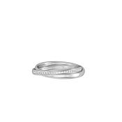 White Gold &amp; Diamond Crossover Ring image