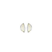 Two-Tone Wavy Stud Earrings image