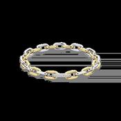 Ti Sento Two-Tone Open Link Bracelet with CZ-Set Clasp image