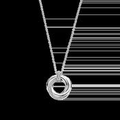 Ti Sento Silver CZ Intertwined Ring Necklace image