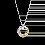 Ti Sento Two-Tone CZ Intertwined Ring Necklace image