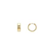 Yellow Gold Wide Huggie Hoop Earrings image