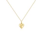 Yellow Gold &amp; Diamond Heart Pendant &amp; Chain image