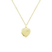 Gold &amp; Diamond Heart Locket &amp; Chain image