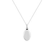 Silver Oval Bottle Pendant &amp; Chain image