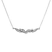 Leaf Pave - White Gold &amp; Diamond Necklace