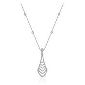 Chevron - White Gold &amp; Diamond Necklace