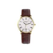 Herbeline Classic Watch with Brown Leather Strap