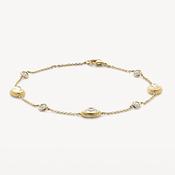 Blush Chain Bracelet with CZ &amp; Quartz