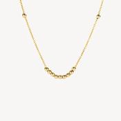 Blush Gold Bead &amp; Chain Necklace