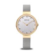 Bering Classic Mesh Watch | Two-Tone Silver
