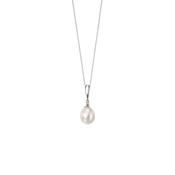 White Gold &amp; Pearl Necklace