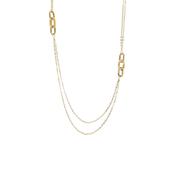 Bronzallure Long Double Chain Golden Necklace