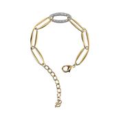 Bronzallure Golden Marquise Link Bracelet