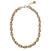 Bronzallure Golden Braided Oval Link Necklace