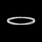 Ti Sento Slim Silver CZ Crossover Bangle image