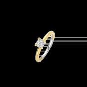 Ti Sento Yellow Gold &amp; CZ Solitare Ring - 52 / L image