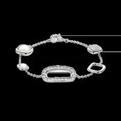 Ti Sento Silver Cushion-Shaped Charm Bracelet image