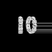 Ti Sento Silver &amp; CZ Bubble Hoop Earrings image