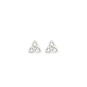 Silver Trinity Knot Stud Earrings image