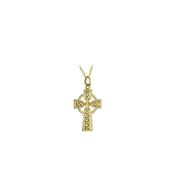 9ct. Yellow Gold Celtic Cross Pendant Necklace image