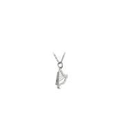 Silver Harp Pendant Necklace image