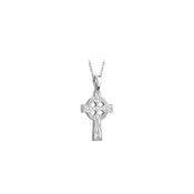 Silver Engraved Celtic Cross Pendant Necklace image
