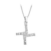 Silver St. Brigid's Cross Pendant Necklace image