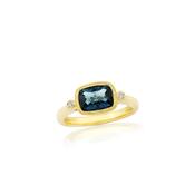 Blue Topaz &amp; Diamond Dress Ring image