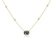 Blue Topaz &amp; Diamond Necklace image