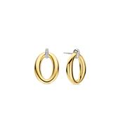 Ti Sento Gold &amp; CZ Open Oval Earrings image