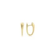 Yellow Gold Tapered Creole Earrings image