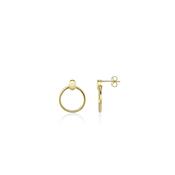 Yellow Gold Door Knocker Stud Earrings image