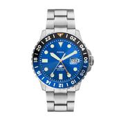 Fossil Blue GMT Watch - Steel &amp; Blue image