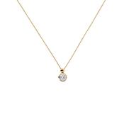 Bronzallure Golden Necklace with CZ Pendant image