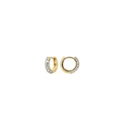 Bronzallure Golden Pave Hoop Earrings image