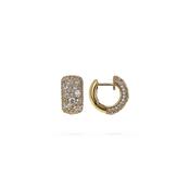 Bronzallure Golden Huggie Earrings with Pave CZ