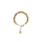 Bronzallure Golden Braided Oval Link Bracelet image
