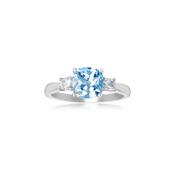Blue Topaz &amp; White Sapphire Dress Ring image