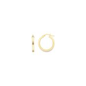 Gold Square Tube Hoop Earrings - 15mm image