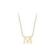 Yellow Gold Initial Necklace - M