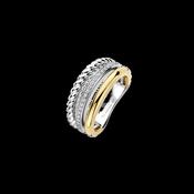 Ti Sento Two-Tone CZ Triple Band Ring image