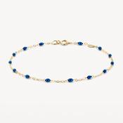 Blush 14ct. Yellow Gold Chain Bracelet with Resin Beads - Blue image