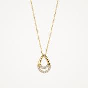 Blush 14ct. Yellow Gold &amp; CZ Interlocking Teardrop Necklace image