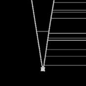 Ti Sento Silver CZ Solitaire Necklace image