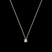 Ti Sento Gold CZ Solitaire Necklace image