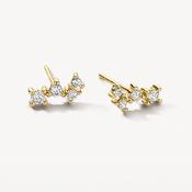 Blush Gold &amp; CZ Stud Earrings image