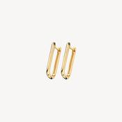 Blush 14ct. Yellow Gold Rectangle Hoop Earrings image